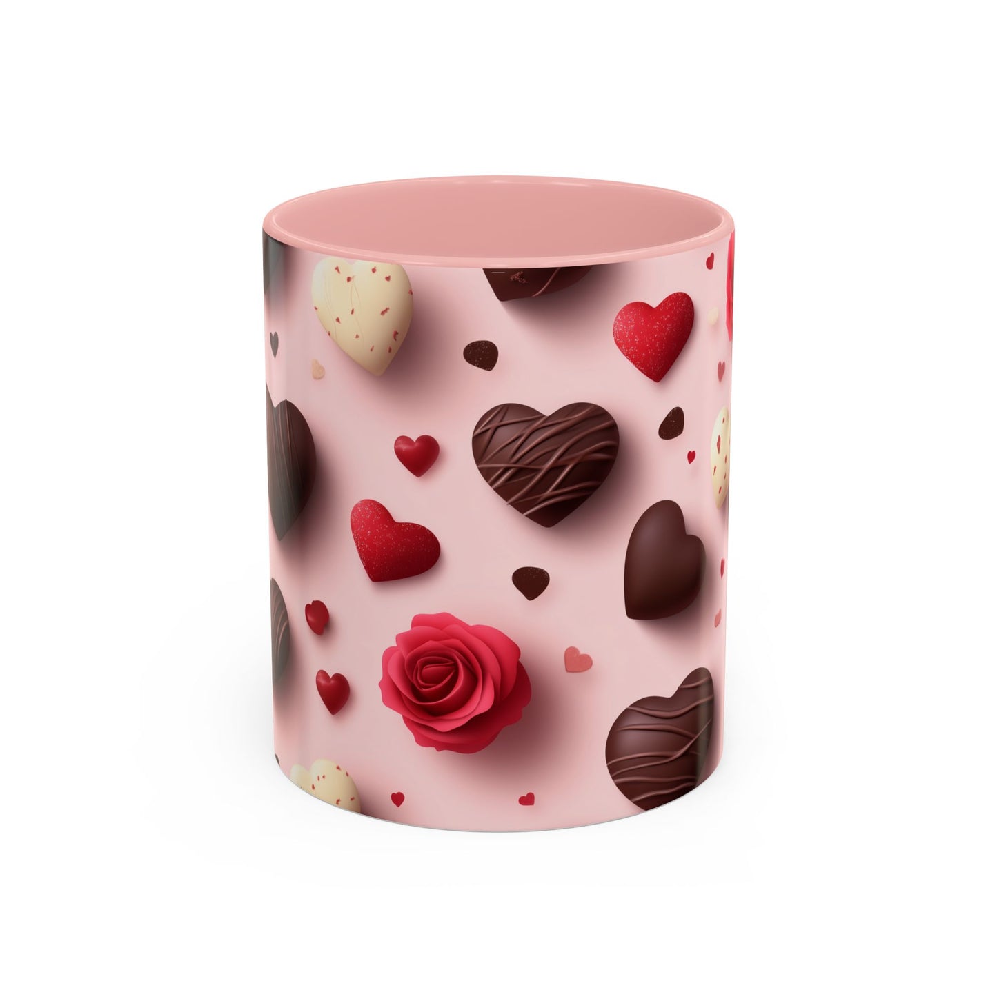 'Valentines day pattern' Accent Coffee Mug (11, 15oz)