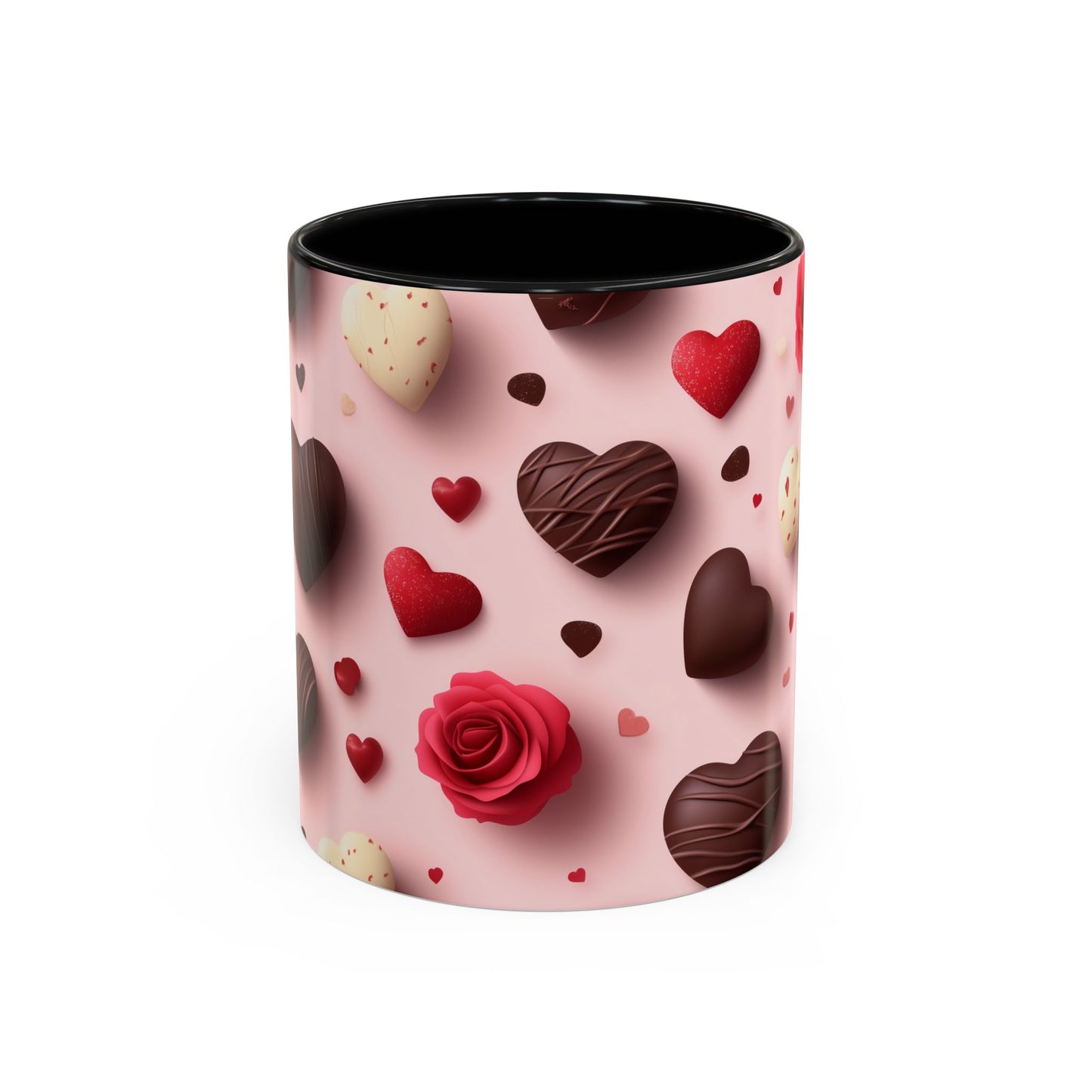 'Valentines day pattern' Accent Coffee Mug (11, 15oz)