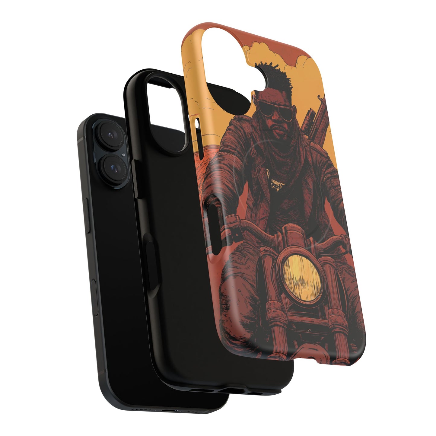 Motorcycle Rider Tough Magnetic Phone Case - Bold Design for Adventurers