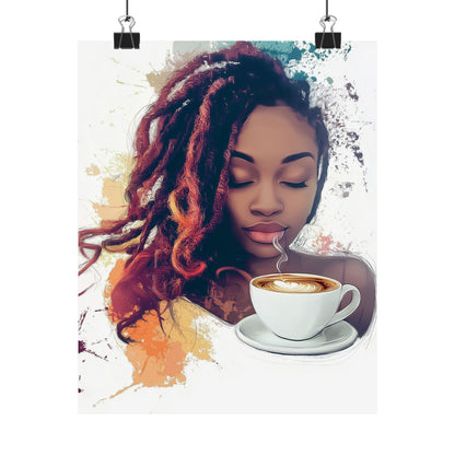 'Coffee-Scented Dreams' Vertical Posters