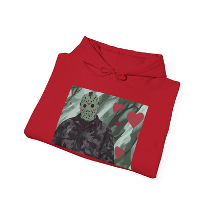 'Jason Voorhees in love' Unisex Heavy Blend™ Hooded Sweatshirt