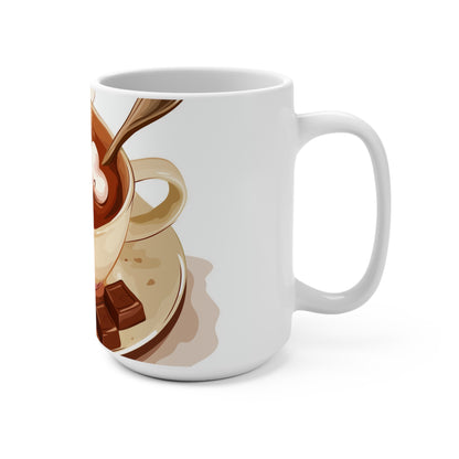 Chocolate Smiling Hearts Mug 15oz