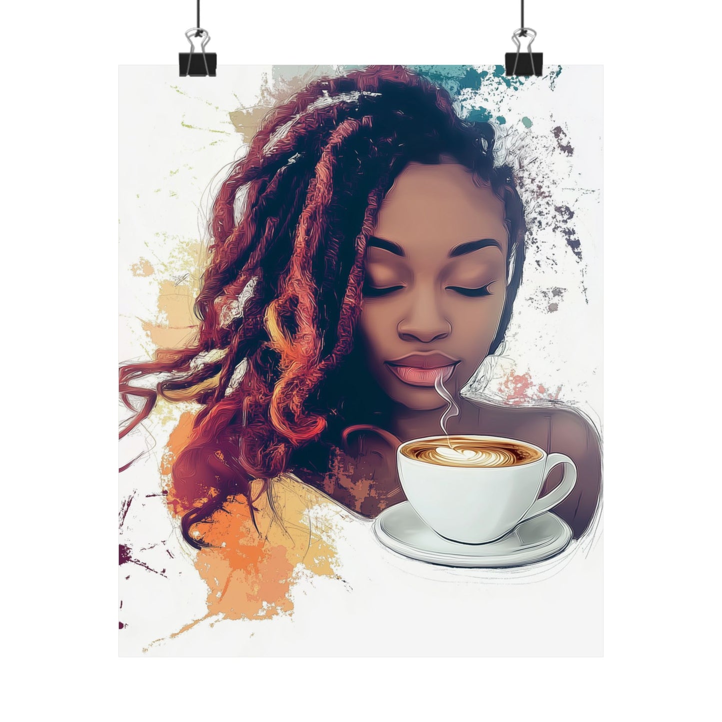 'Coffee-Scented Dreams' Vertical Posters