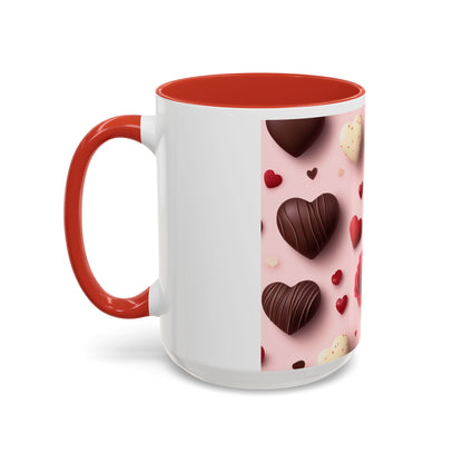 'Valentines day pattern' Accent Coffee Mug (11, 15oz)