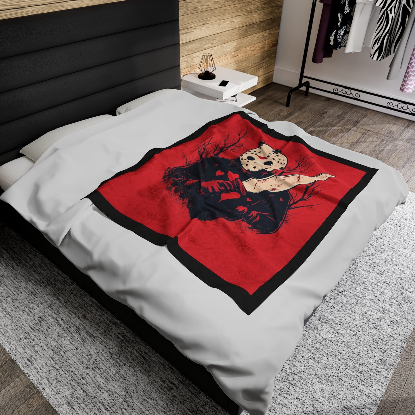 'Jason Voorhees in love' Plush Blanket