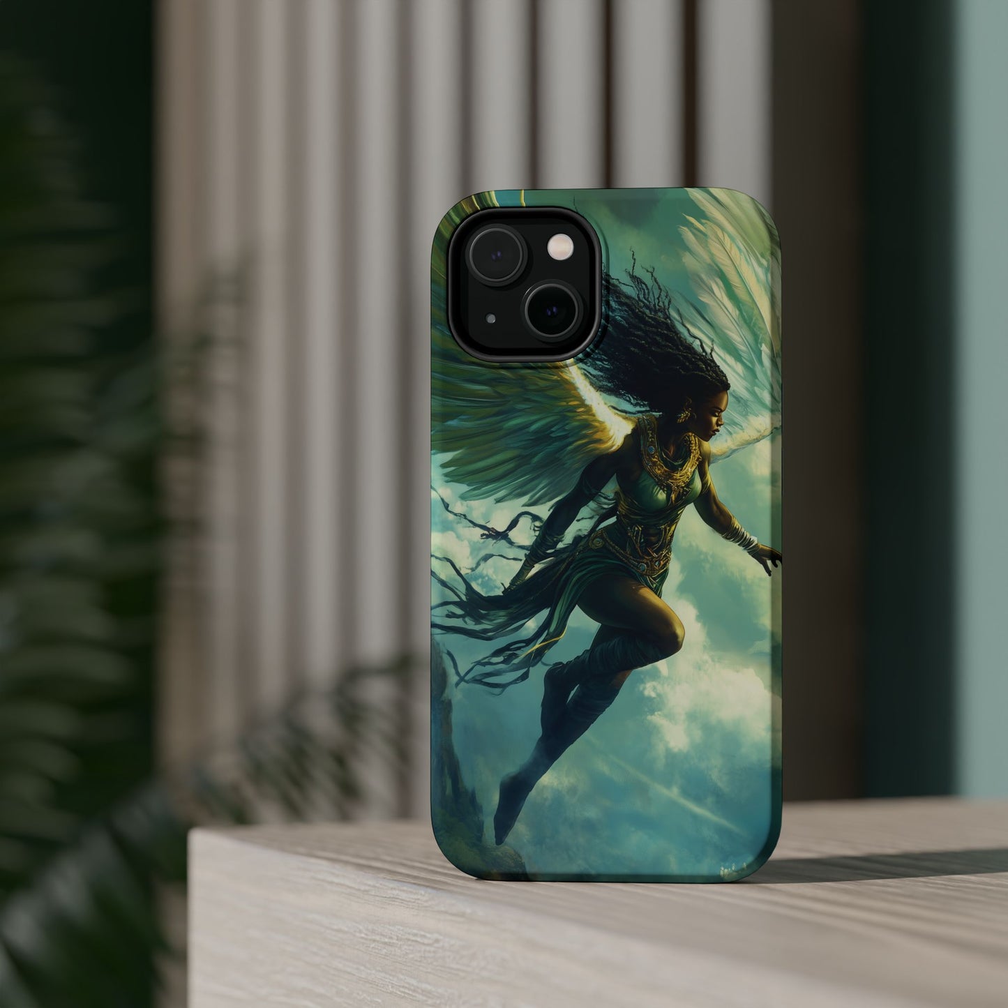 ﻿Celestial Ascension: The AI Angelic Phone Case