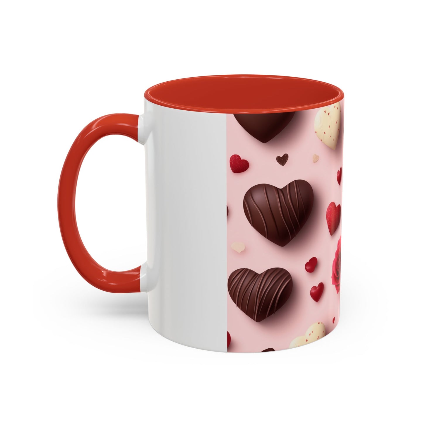 'Valentines day pattern' Accent Coffee Mug (11, 15oz)