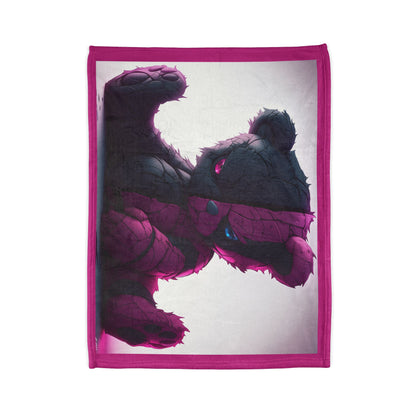 Cozy Bear-Themed Soft Polyester Blanket for Kids and Cozy Spaces