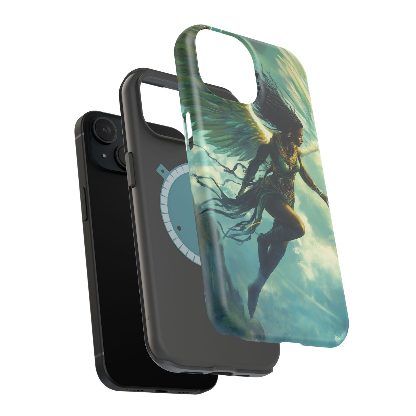 ﻿Celestial Ascension: The AI Angelic Phone Case