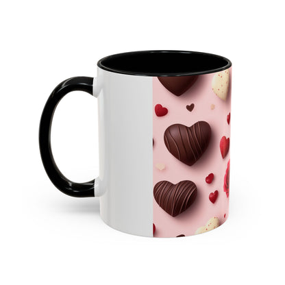 'Valentines day pattern' Accent Coffee Mug (11, 15oz)