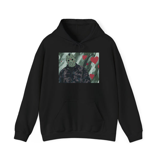 'Jason Voorhees in love' Unisex Heavy Blend™ Hooded Sweatshirt