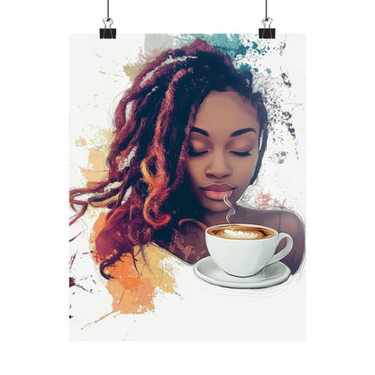 'Coffee-Scented Dreams' Vertical Posters