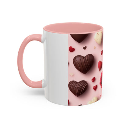 'Valentines day pattern' Accent Coffee Mug (11, 15oz)