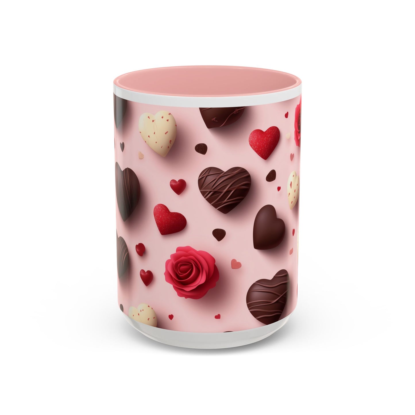 'Valentines day pattern' Accent Coffee Mug (11, 15oz)