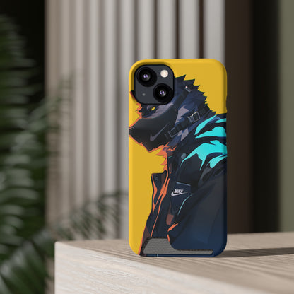 'Lone Wolf' Phone Case With Card Holder