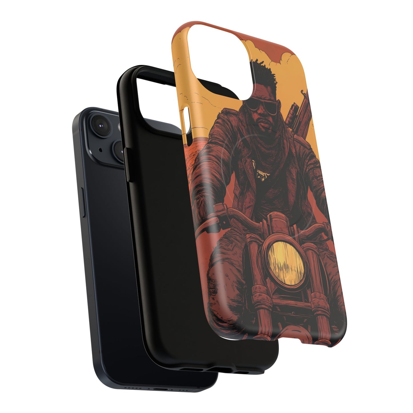 Motorcycle Rider Tough Magnetic Phone Case - Bold Design for Adventurers