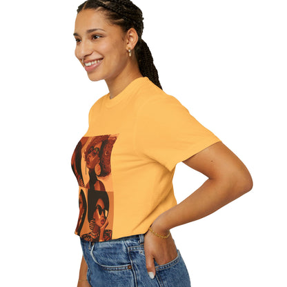 Vibrant Women's Empowerment T-Shirt – Garment-Dyed, Stylish Art Design