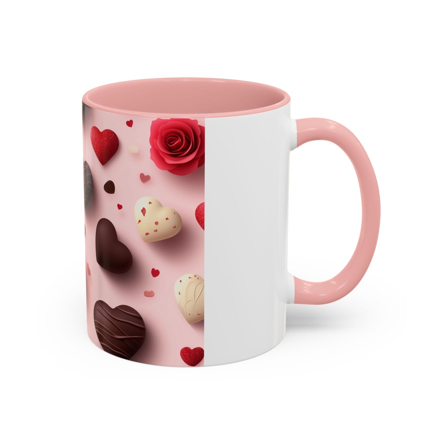 'Valentines day pattern' Accent Coffee Mug (11, 15oz)